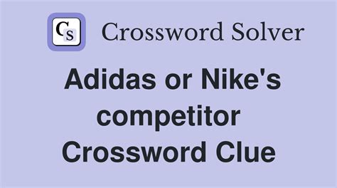 adidas addition crossword.